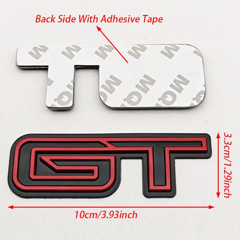 FETG4 3D Metal Car Styling Logo GT Badge Sticker Emblem Decals For Ford Mustang SHELBY GT Auto Decoration Accessories