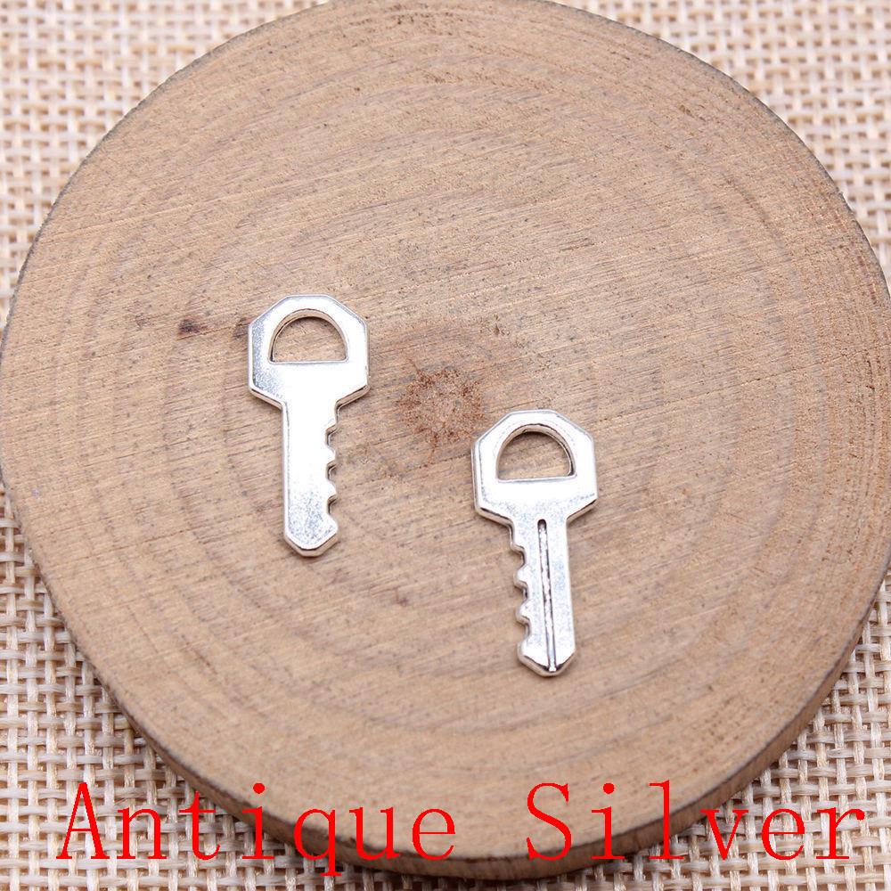 Classic Key Shaped Charms Pendant For Bracelet Necklace Jewelry Making Craft Findings