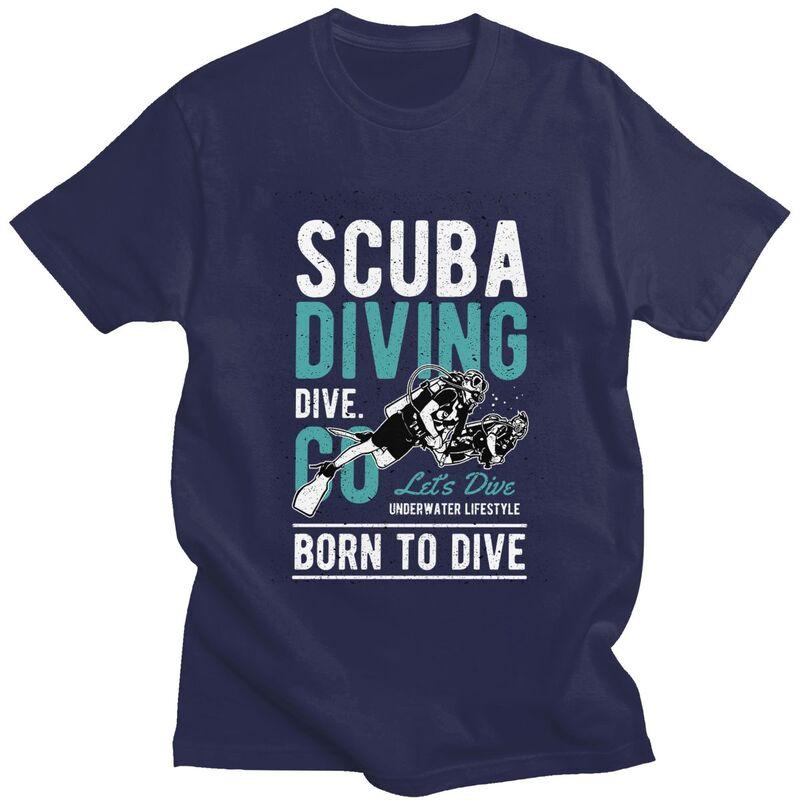 Custom Funny Scuba Diving Diver Gift Tshirts for Men Short Sleeve Leisure T Shirt Tshirts Pure Cotton Tees Gift