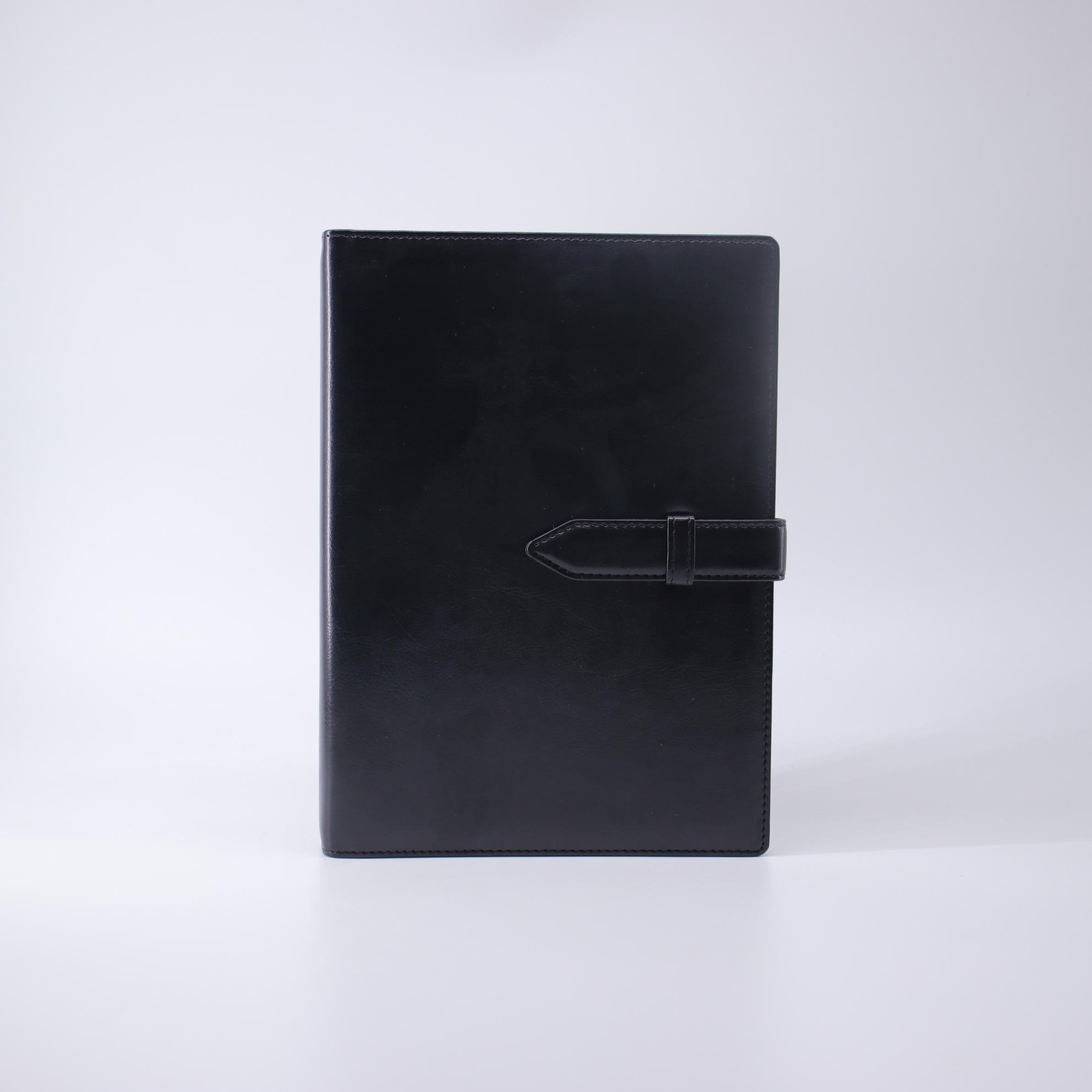 Eco Friendly Notepads Custom logo Executive Diary Weekly Planner Diary 2024 Diary Notebook A5 Leather Notebook Binder Notebook (Black,166*231MM&A5)