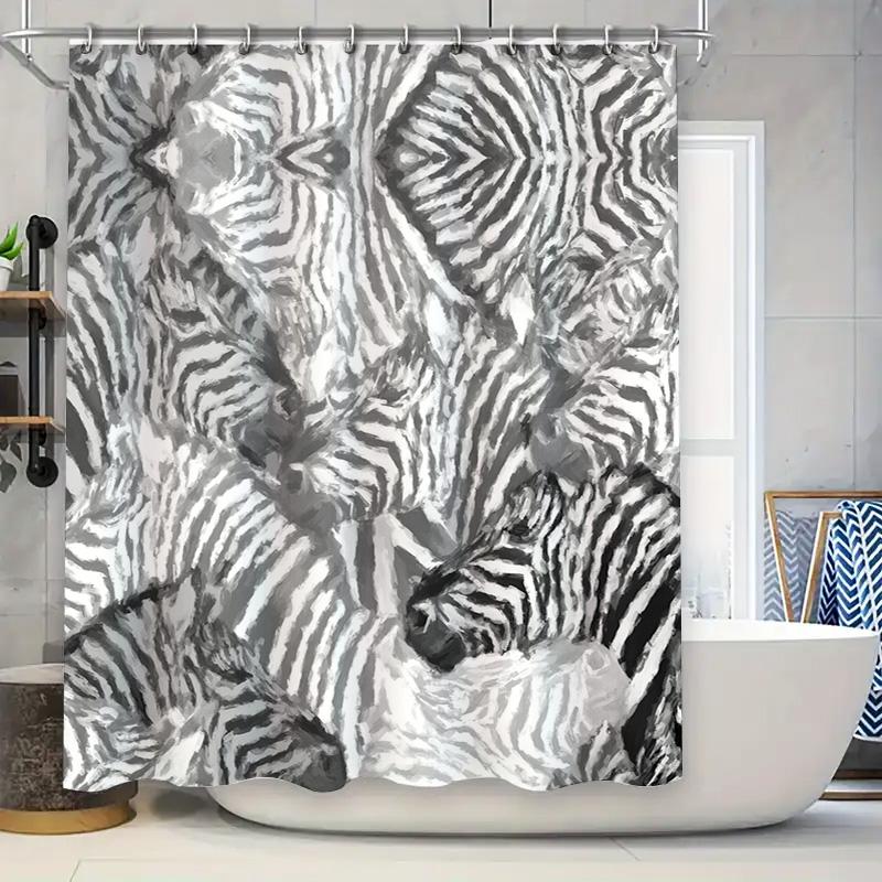 

Black Cat Silhouette Shower Curtain Modern Bathroom Decor, High Quality Print Perfect Gift For Pet Lovers W60H190(CM)-1 Pcs