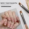 Japanese Crescent Nail Art Brush - Half-Moon Arc for Gel Polish & Flower Designs