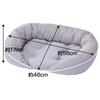 Petio Cool and Relaxing Bed for Dogs and Cats, Square HNA L, Light Gray