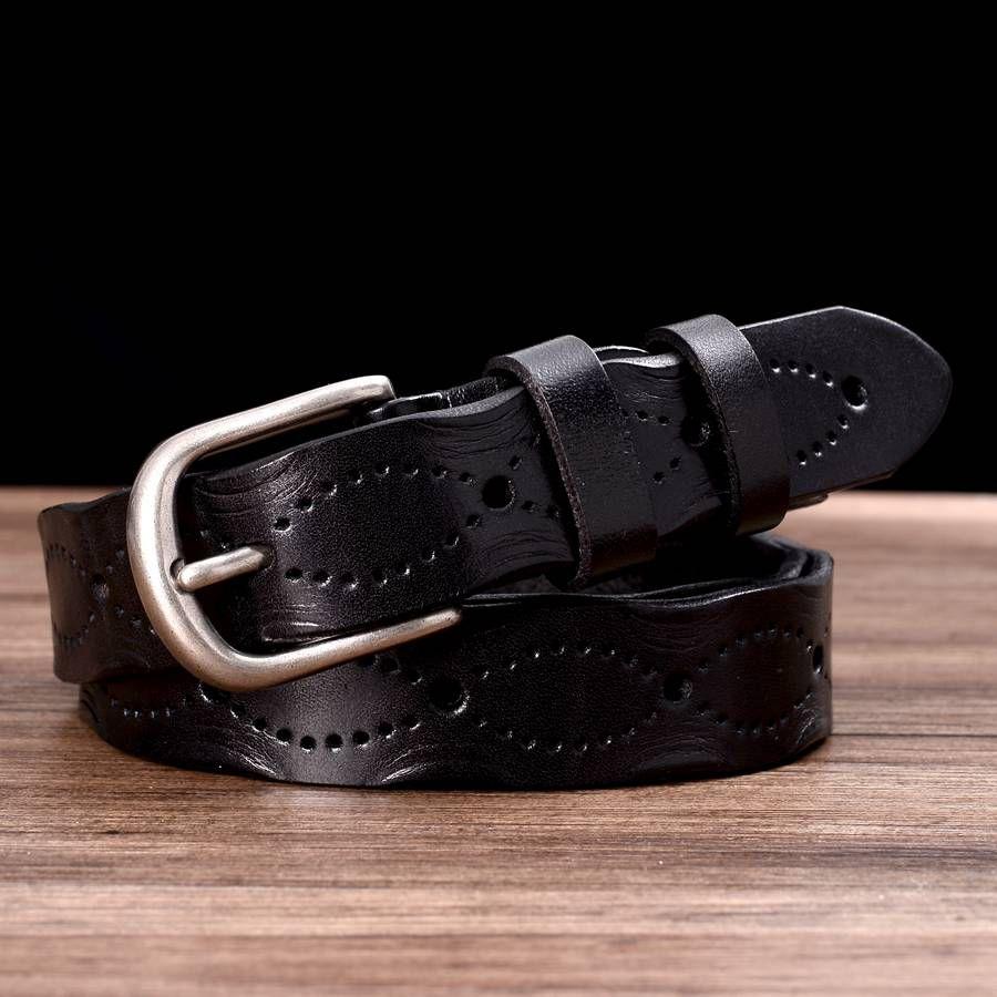 

Women Belts Genuine Leather Female Luxury Brand Waistband New Strap Width:2.8cm Length:100-110cm Black Red Color 95cm чёрный