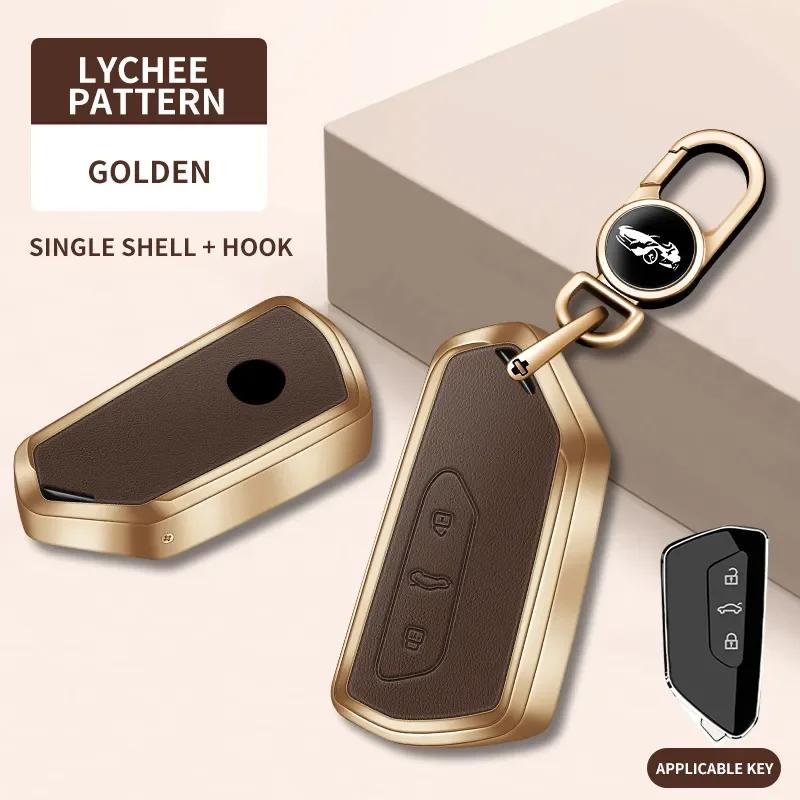 Suitable For Volkswagen Tuyue Tiguan L Touran Tango Sagitar Car Key Bag High-Grade Alloy Leather Car Special Protective Case