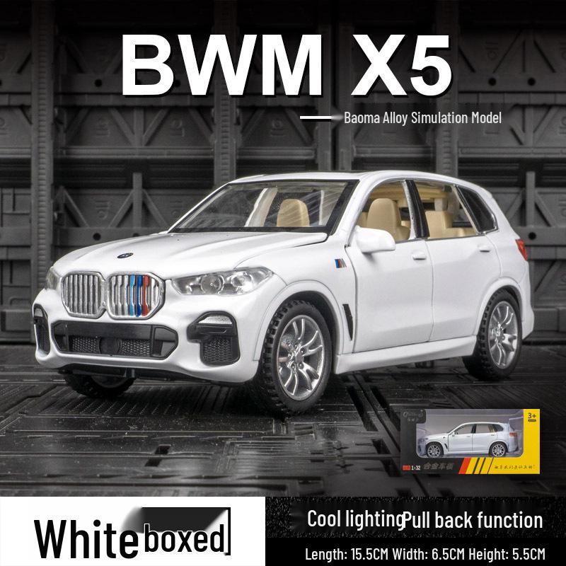 

Модель внедорожника Jinlifang BMW X5 из сплава: Игрушечная машинка с инерционным механизмом, со звуком и светом белый