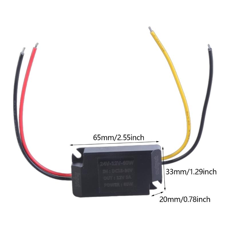 Waterproof 15V 30V to 12V 5A Step Down Converters DCBuck Converters for Surveillances Cameras and Speakers LED Light