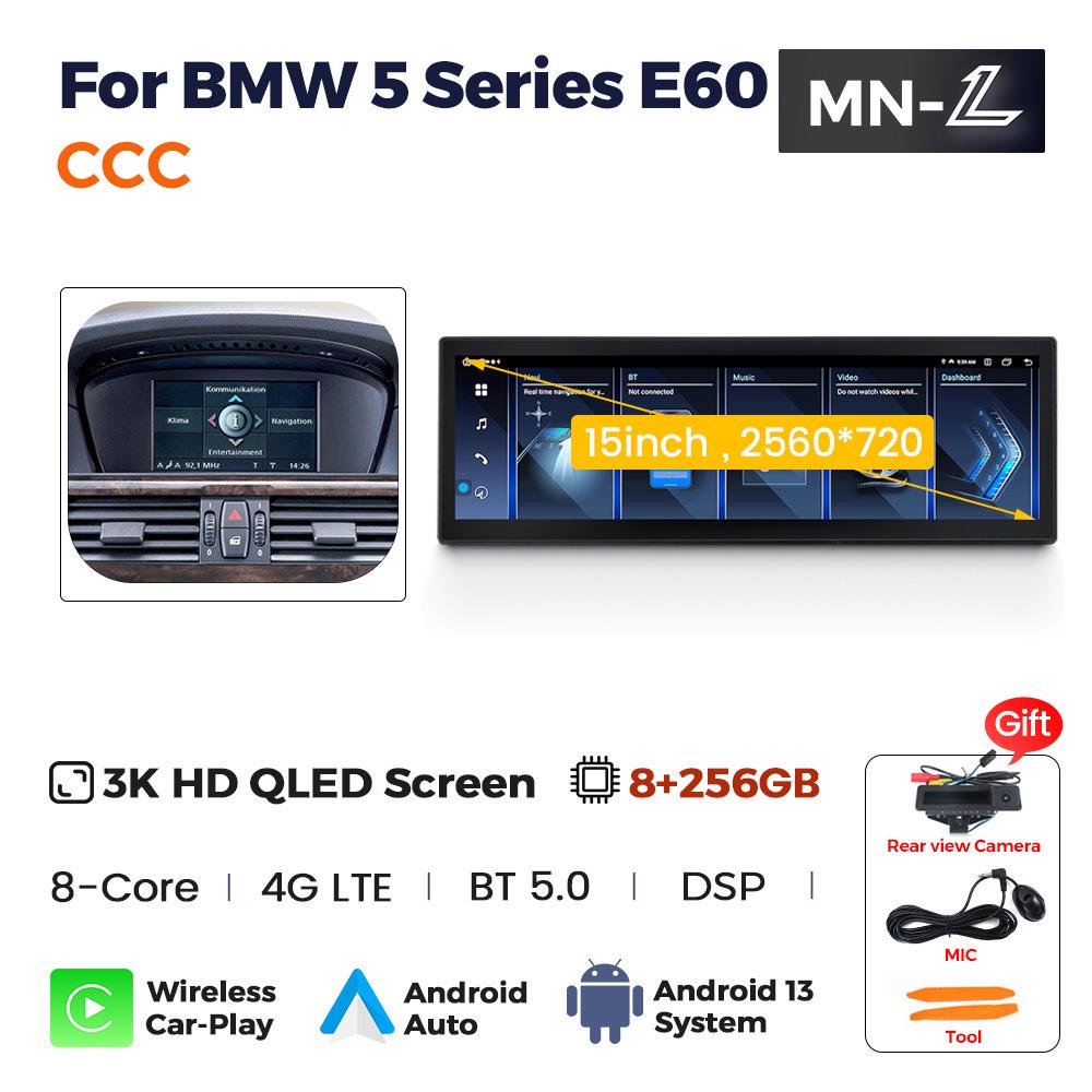 Compatible with BMW 5 Series (E60, E61, E63, E64) 15" Android Display