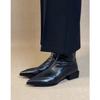 Schafsleder~ Französische spitze Stiefeletten Damen 2025 neue Pendler dicker Absatz dünne Stiefel super angesagt Herbst Chelsea Boots