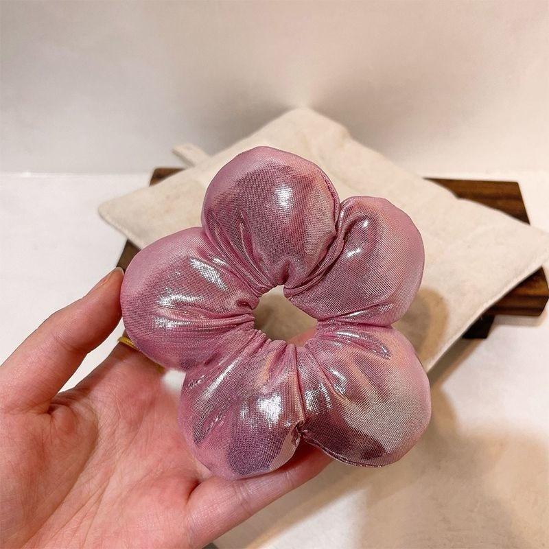 2026 New Year Girls' Sweet Padded Flower Hair Ties: Ideal for Bun Hairstyles,Parent-Child Matching,Elegant&Cute Hair Accessories