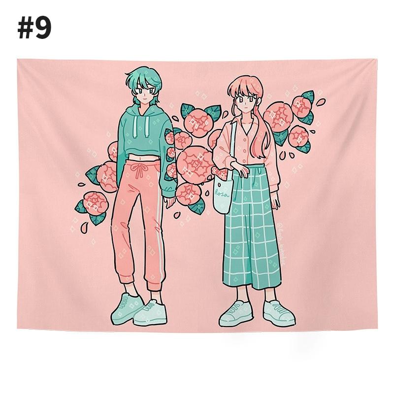 Tapestry Wall Hanging Art Girl   Cloth Painting  Background   Room Decoration
