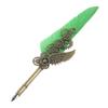 Quill Pen Set Retro Elegant Exquisite Pattern Stainless Steel Nib Wear Resistant Caligraphy Pen Kit