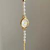 New Retro Gold Small Roma Dial Women's Watch Y2K Luxury Design Pearl Girl Bracelet Watches Elegant Ladies Quartz Wristwatch Gift