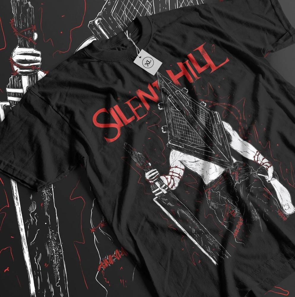 Pyramid Head TShirt Triangle Head Silence Hill V2 Premium Gift Black Shirt S