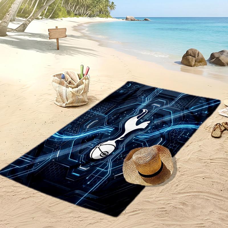 Asciugamano da Spiaggia Stampato Tottenham Hotspur Asciugamano Morbido ad Asciugatura Rapida Coperta da Spiaggia Rettangolare Grande Portatile per Viaggi Piscina