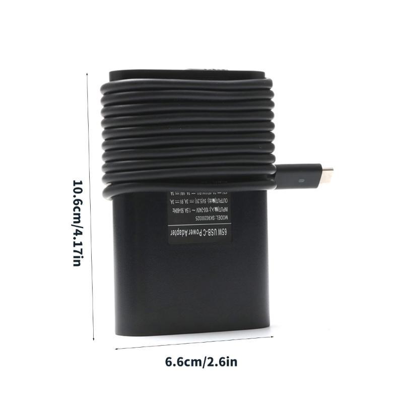 65W USB C Laptop Charger Power Adapter 100-240V For Latitude 5420 5430 5520 5530 with Fast Charging Capability