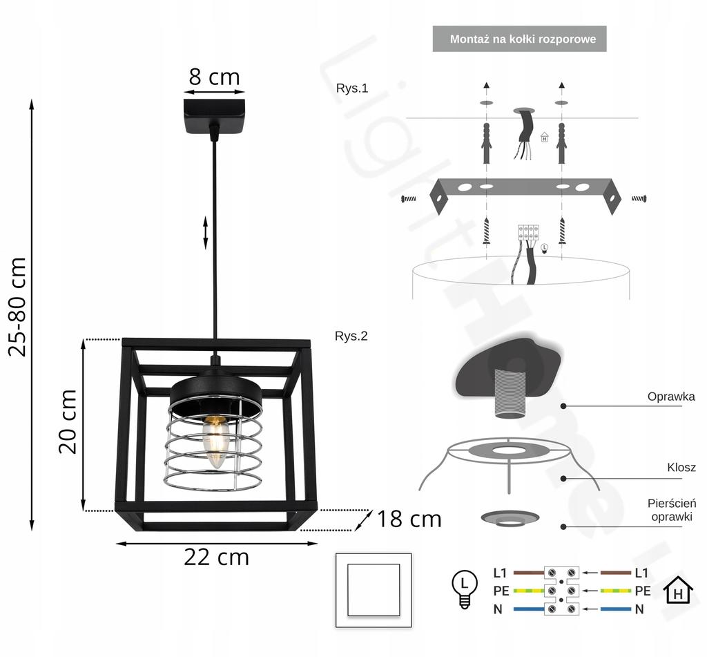 LOFT HANGING LAMP MODERN CAGE