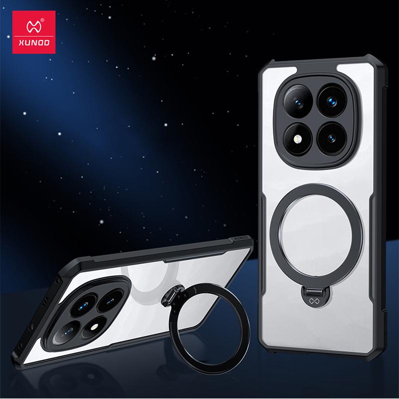 XUNDD For Xiaomi Poco X7 Pro Casing Poco X7 Case Luxury Shockproof Back Cover With Rotatable Magnetic Holder Stand