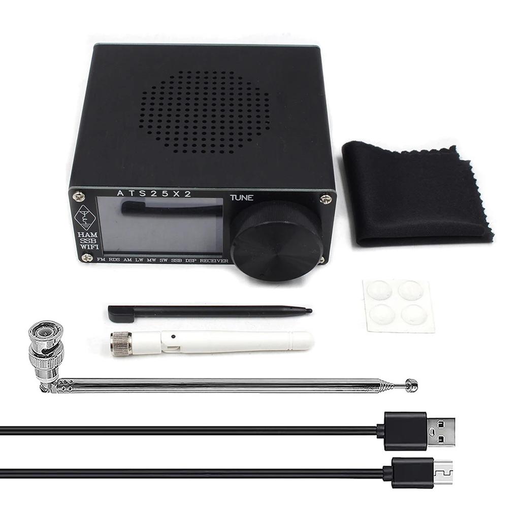 ATS25X2 Si4732 Receptor de Rádio de Banda Completa Scanner Tela Sensível ao Toque Portátil Receptor de Rádio FM