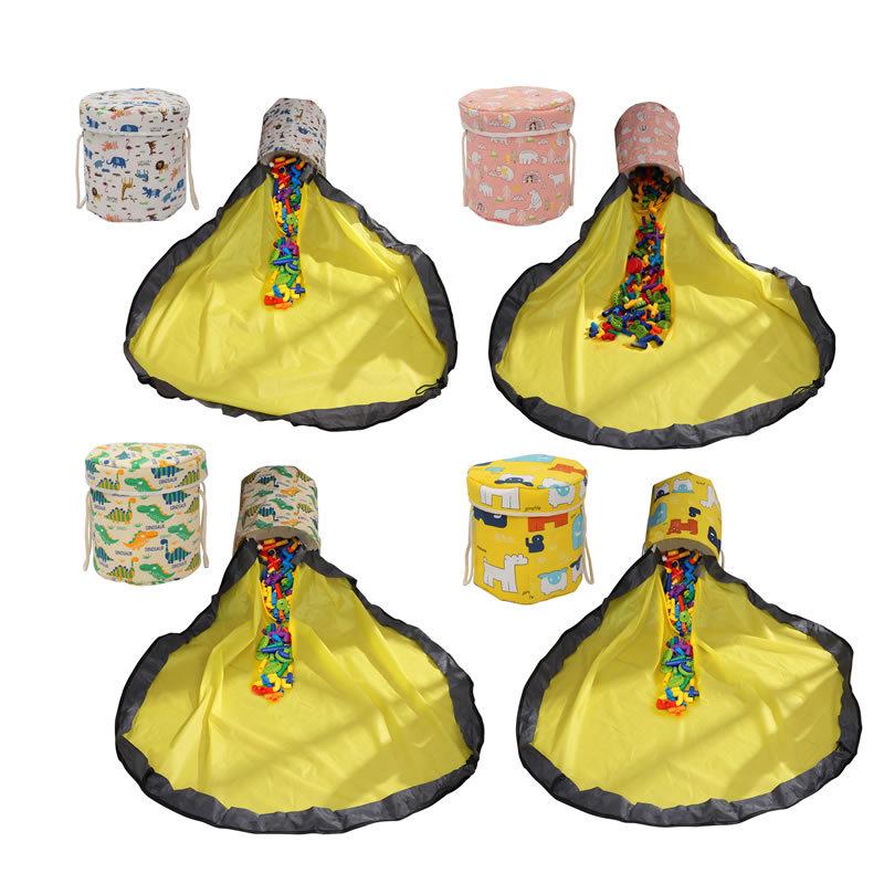 

Мультяшна сумка-відро для зберігання іграшок - Швидке прибирання 2-в-1 для дітей 1.5M New Version