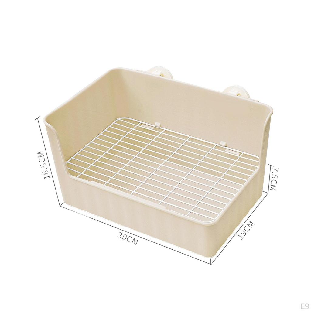 Caja de Esquina para Inodoro de Limpieza Fácil con Rejilla de Barrera Alta para Mascotas