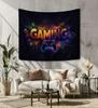 Colorful Gaming Tapestry Neon Gamer Room Wall Hanging Decor