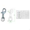Single Ended Snap Bolt Clip Buckle & Large Swivel 16 Stainless for Underwater Diving, Boating,