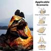 T‑Rex Dinosaur Burning Wild Jungle Art Print Flannel Blanket Soft Warm Throw Blanket for Sofa Bed Living Room