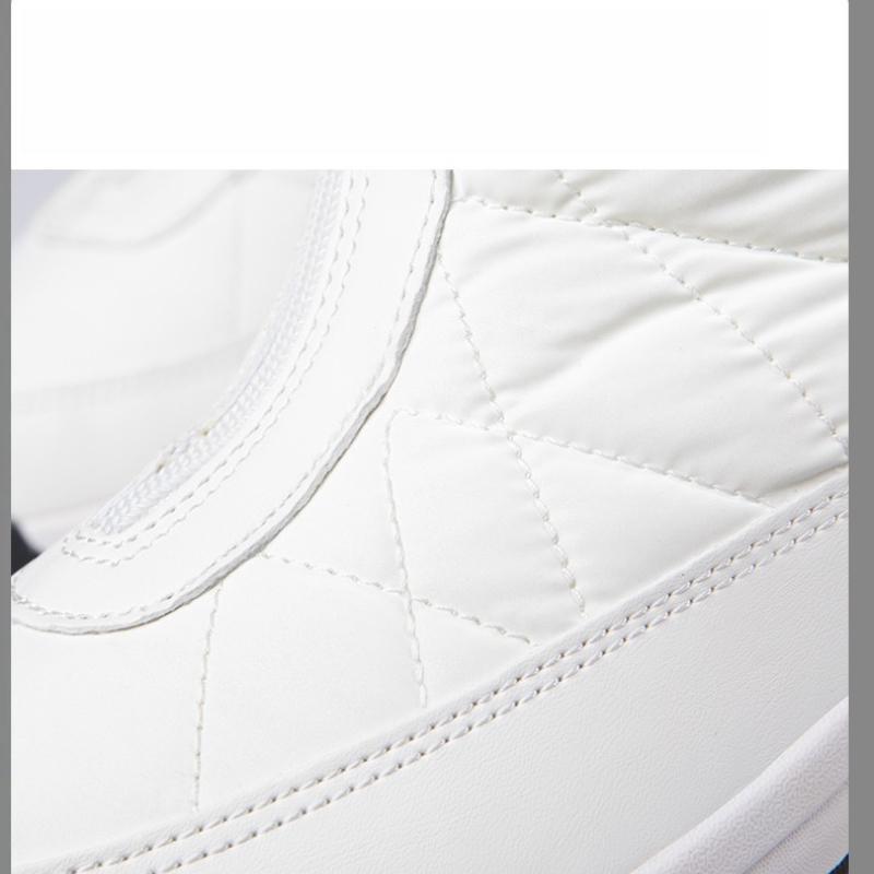 Winter New Women's Boots Thick Soled Zipper Shoes Warm High Cut Snow Boots Outdoor White Plush Comfortable Waterproof Fur Walking Shoes