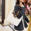 Women's Versatile Canvas Tote - Lightweight, Large Capacity, Single Shoulder or Handheld Bag for Students and Commuters.