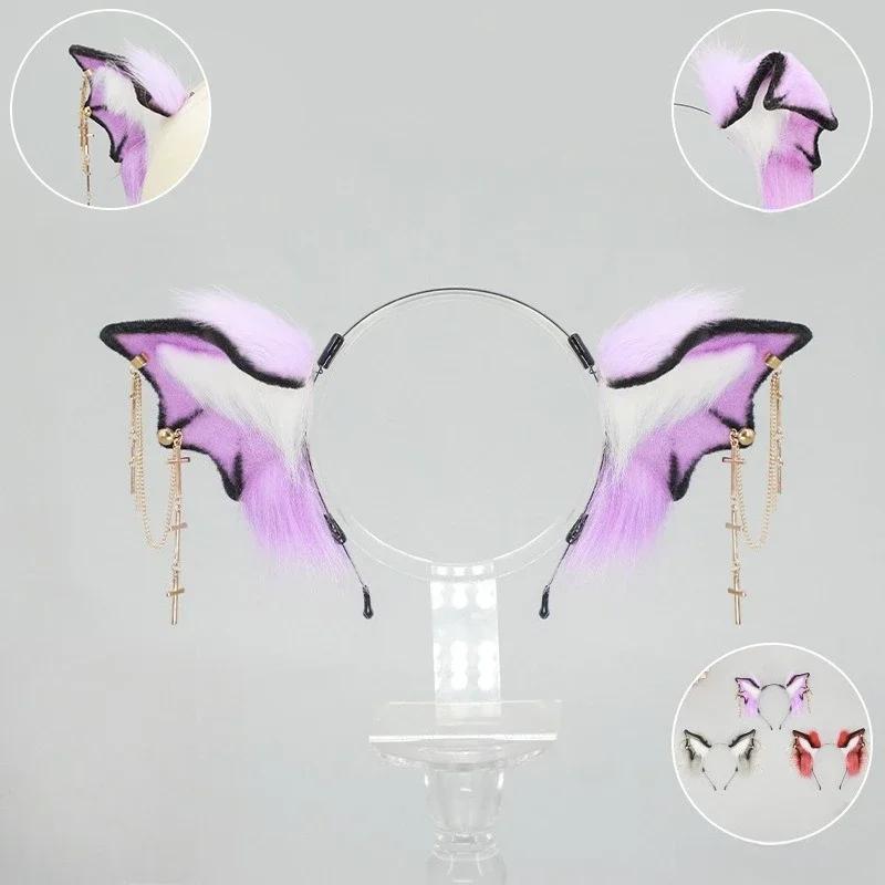 Halloween Vampire Bat Ears Headband | Little Demon Tail Cosplay Prop | Subculture Animal Ears & Tail Set