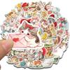 50PCS Vintage Animals Clipart Sticker Aesthetic Skateboards DIY Harajuku Laptop Luggage Waterproof Wall Room Bar Decor Stickers