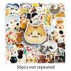 50 Cute Cat and Animal Stickers for Journals, Water Bottles, Laptops