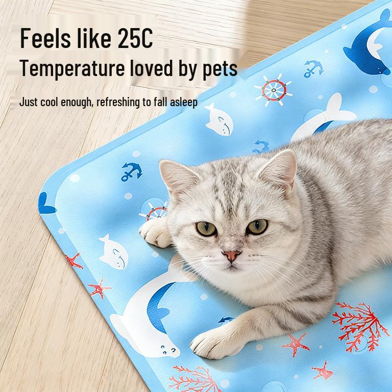 Pet Cooling Gel Mat: Scratch & Bite-Resistant Cushion for Cats and Dogs - Large Summer Cool Pad
