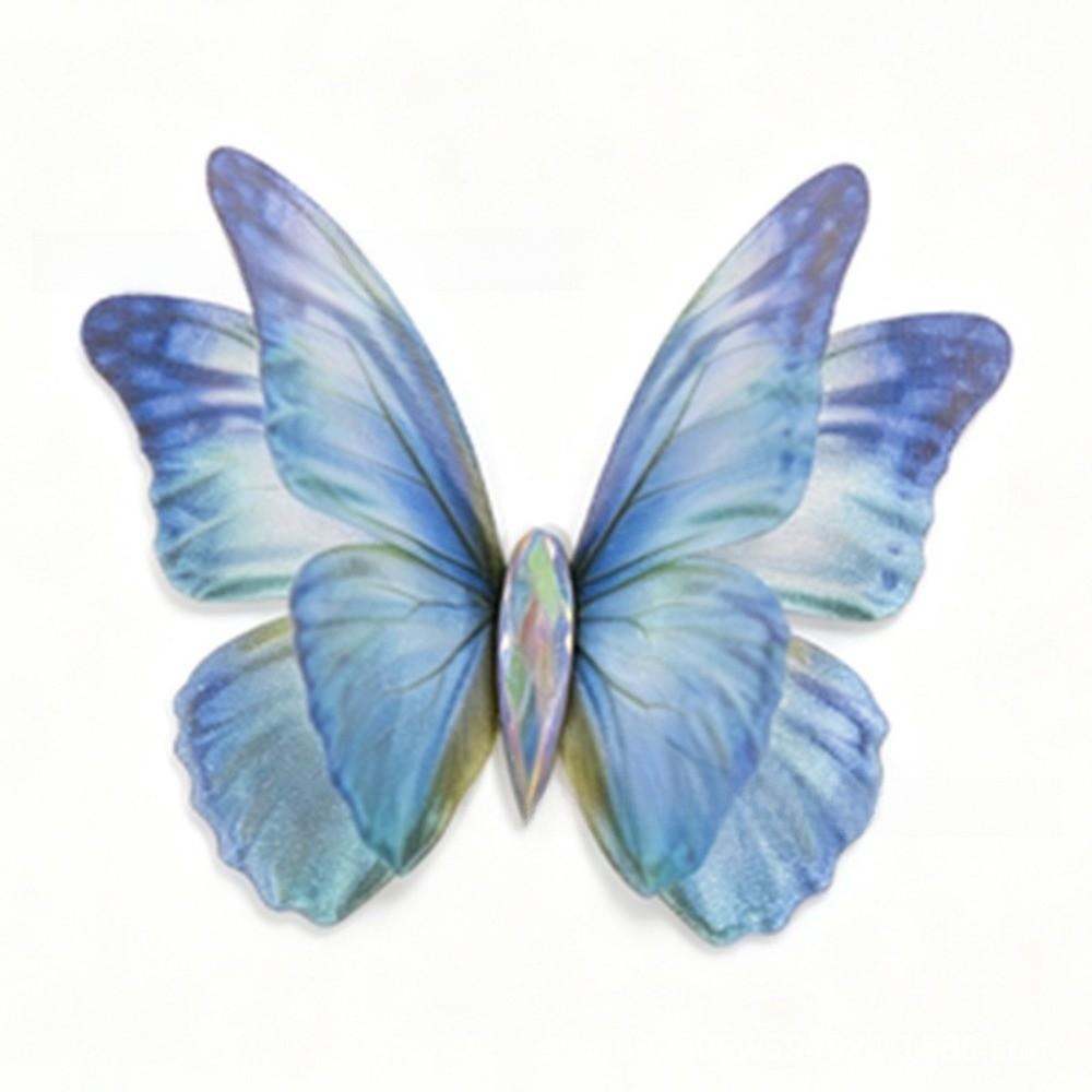 50Pcs Colorful Chiffon Tulle Butterfly Patches Clothes Sewing Patch  Bridal Hair Accessories