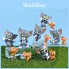 Cute Tom And Jerry Cheese Lover Cat And Mouse Figurine Set For Girls 12-piece Pvc Collectible