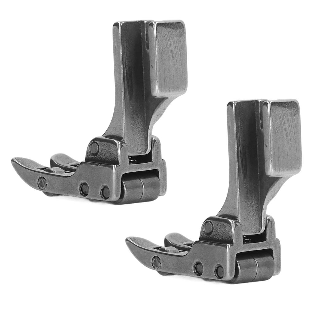 2 Peças Calcador de Rolo Aço Robusto Durável Antiderrapante Calcador de Máquina de Costura Industrial com Rolamento