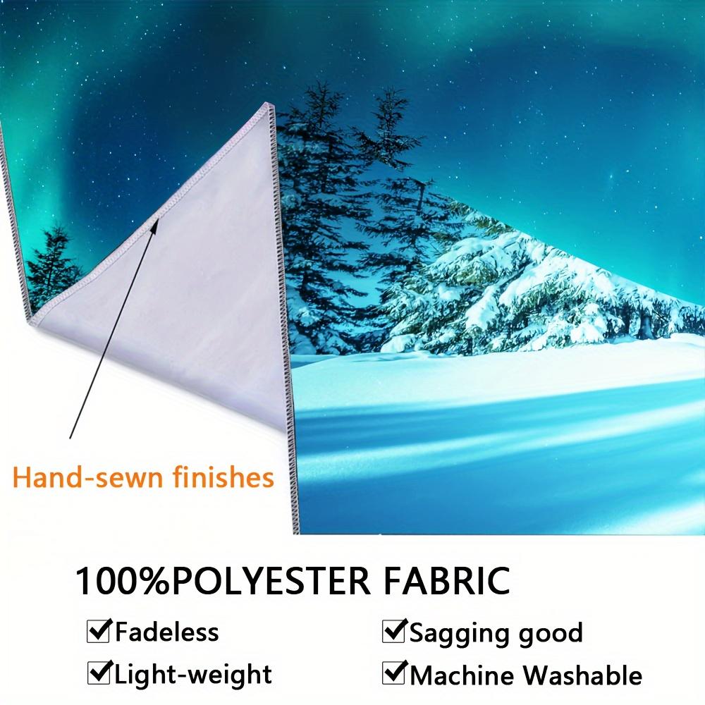1pcs Large Aurora Borealis Snowy ForestTapestry Wall Hanging Geometry Hippie Tapestry Home Room Decor Aesthetic Decoration