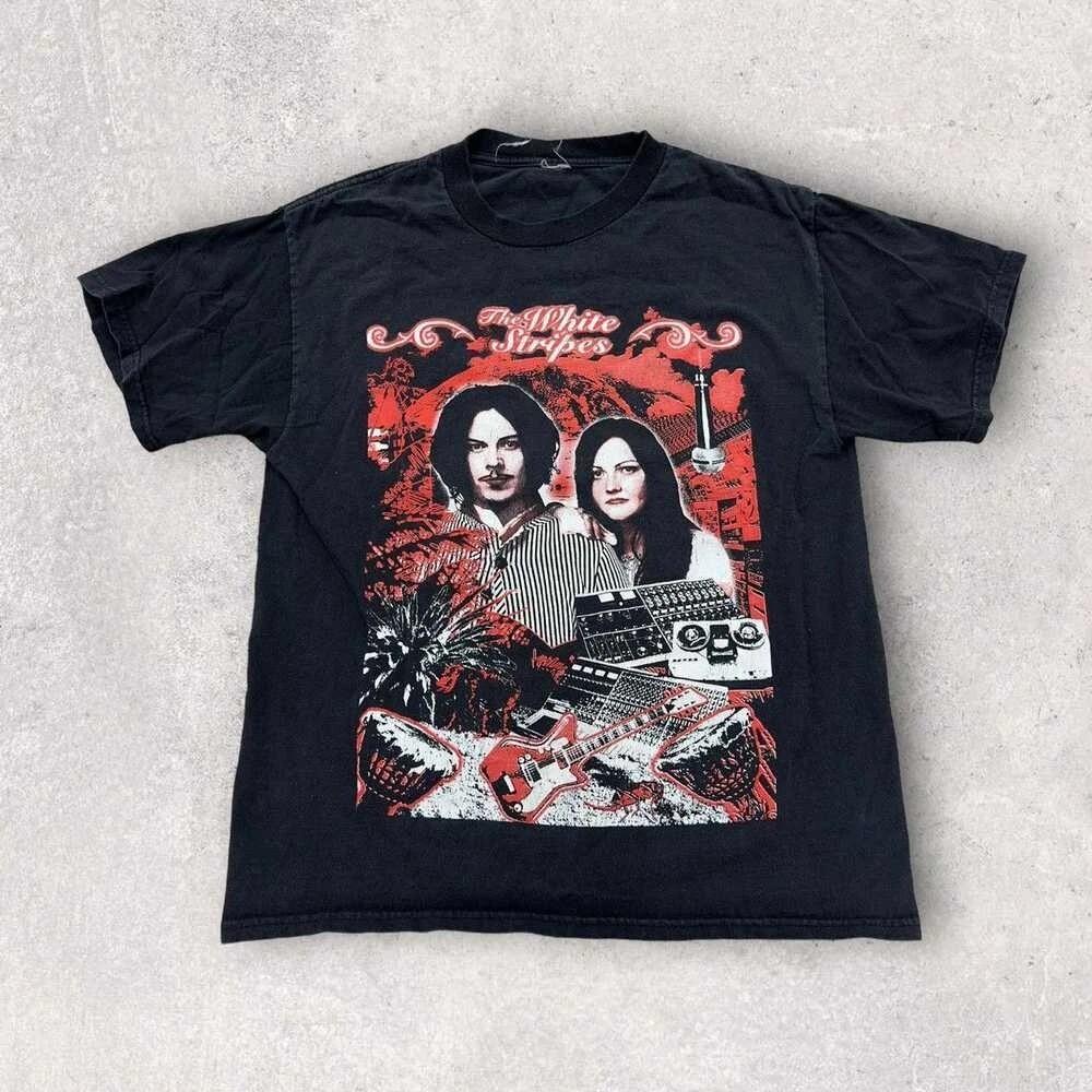 Винтажная футболка унисекс The White Stripes Band Concert S-235XL AR1429 XXL