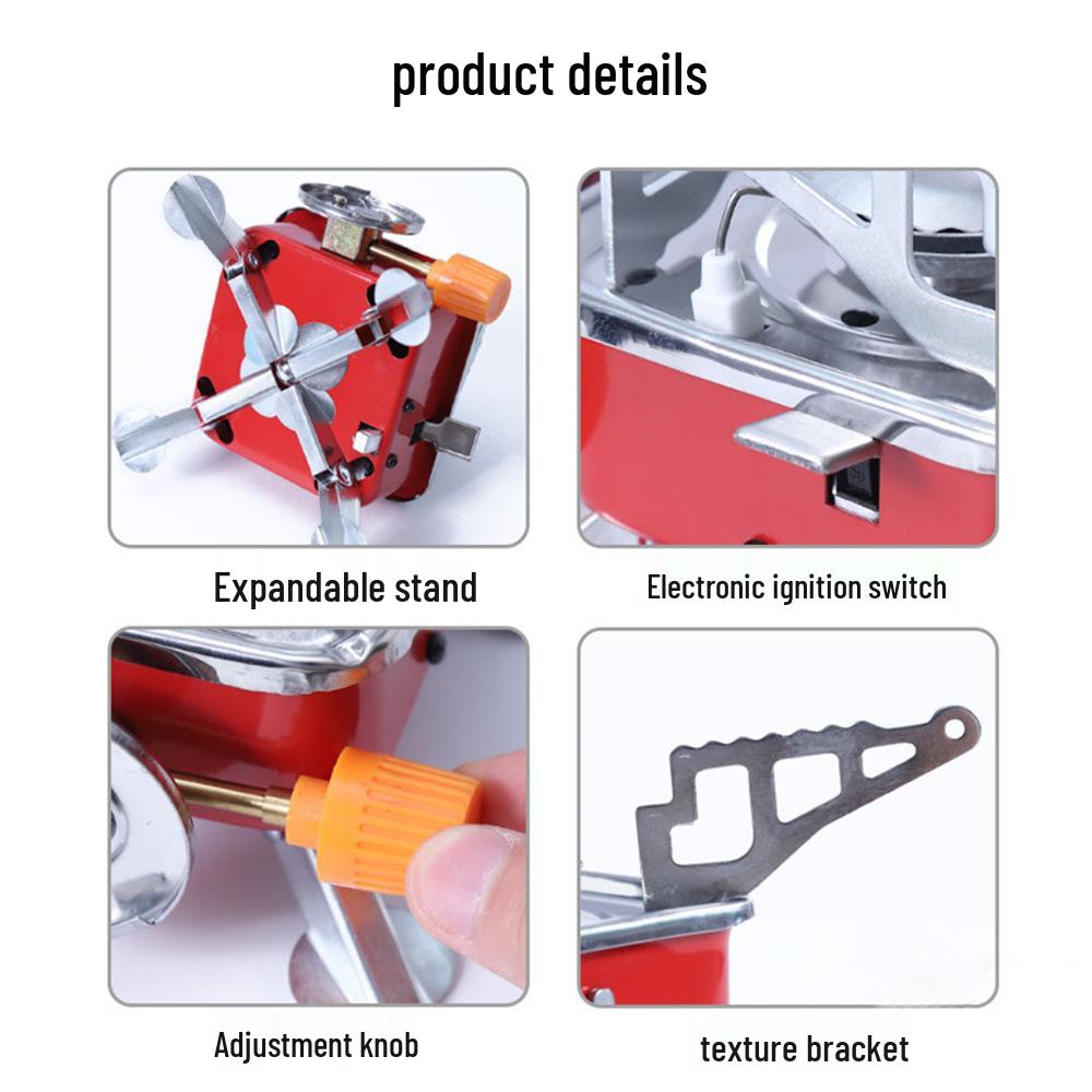 Mini Portable Foldable Outdoor Camping Stove with Square Burner