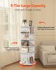 5 Tiers Rotating Shoe Rack Tower, 360° Spinning Shoe Rack, Revolving Storage Round Carousel Display, Freestanding Lazy Susan Organizer Display for