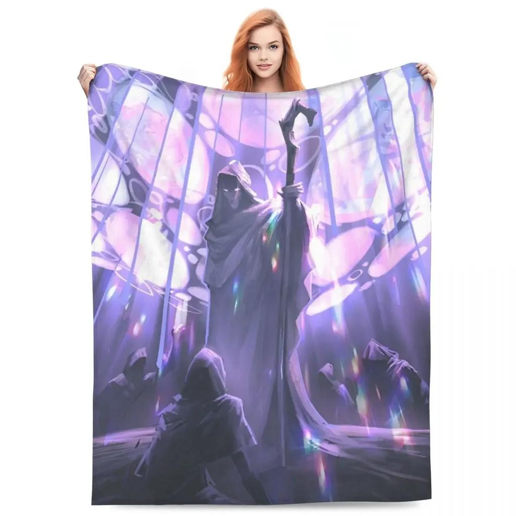 Arcane Viktor Spiel Flanelldecke Weich Warm Bettwäsche Überwürfe für Heimdeko Camping Druck Tagesdecke Sofa Bettüberwurf
