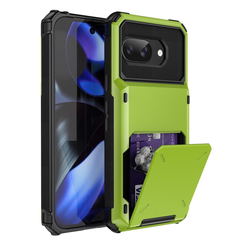 For Google Pixel 9a Case PC+TPU Dual Layer Back Phone Cover with Card Holder