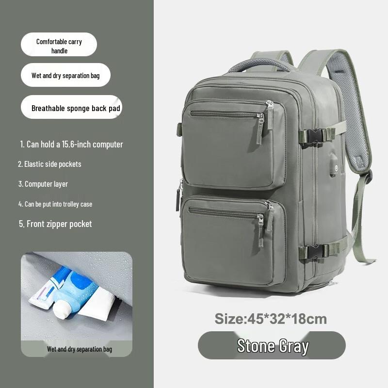 Li Shen Large Capacity Travel Business Laptop Backpack