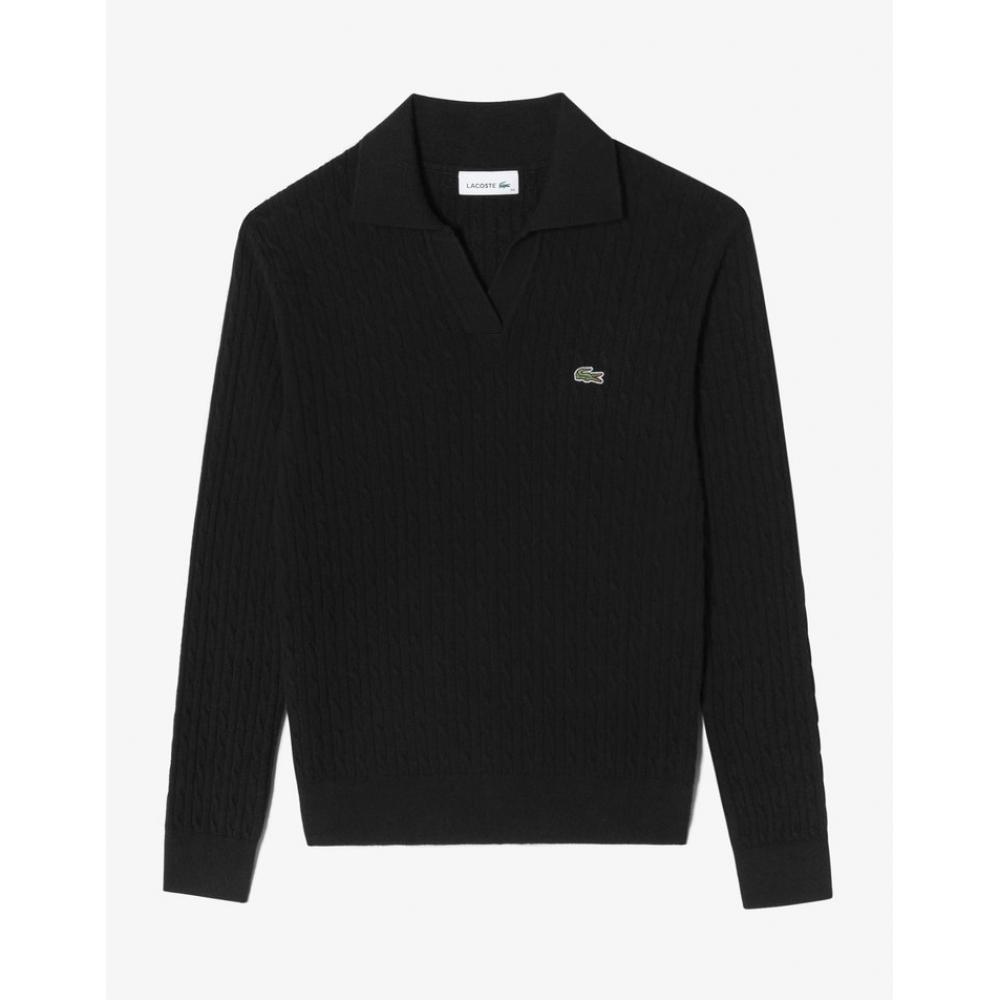

LacoSte Women S Cable Open Collar Sweater Af197e 54n 031 034