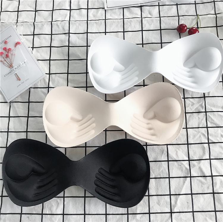 Plus Size Thickened Palm-Shaped Push-Up Heart Bandeau Bra with Padded Sponge Inserts