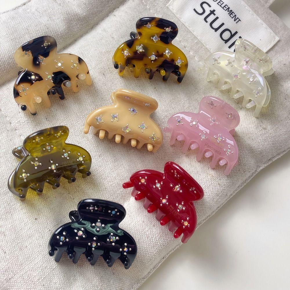 Babysbreath Acetate Hairpin Crystal Mini Hair Claw Personalized Rhinestone Hair Clip  Girls