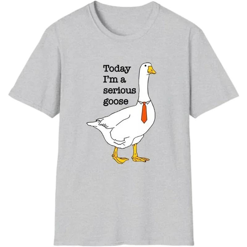 Dnes jsem vážná husa Tričko Hloupá husa Tričko Legrační husa Tričko Dámské Kreslené Krátký rukáv Legrační Tričko Dámské Oblečení