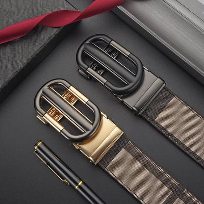 Gürtel Herren Junger Mann Legierung Automatische Schnalle Tide Bedruckter Gürtel Herren Premium Gürtel