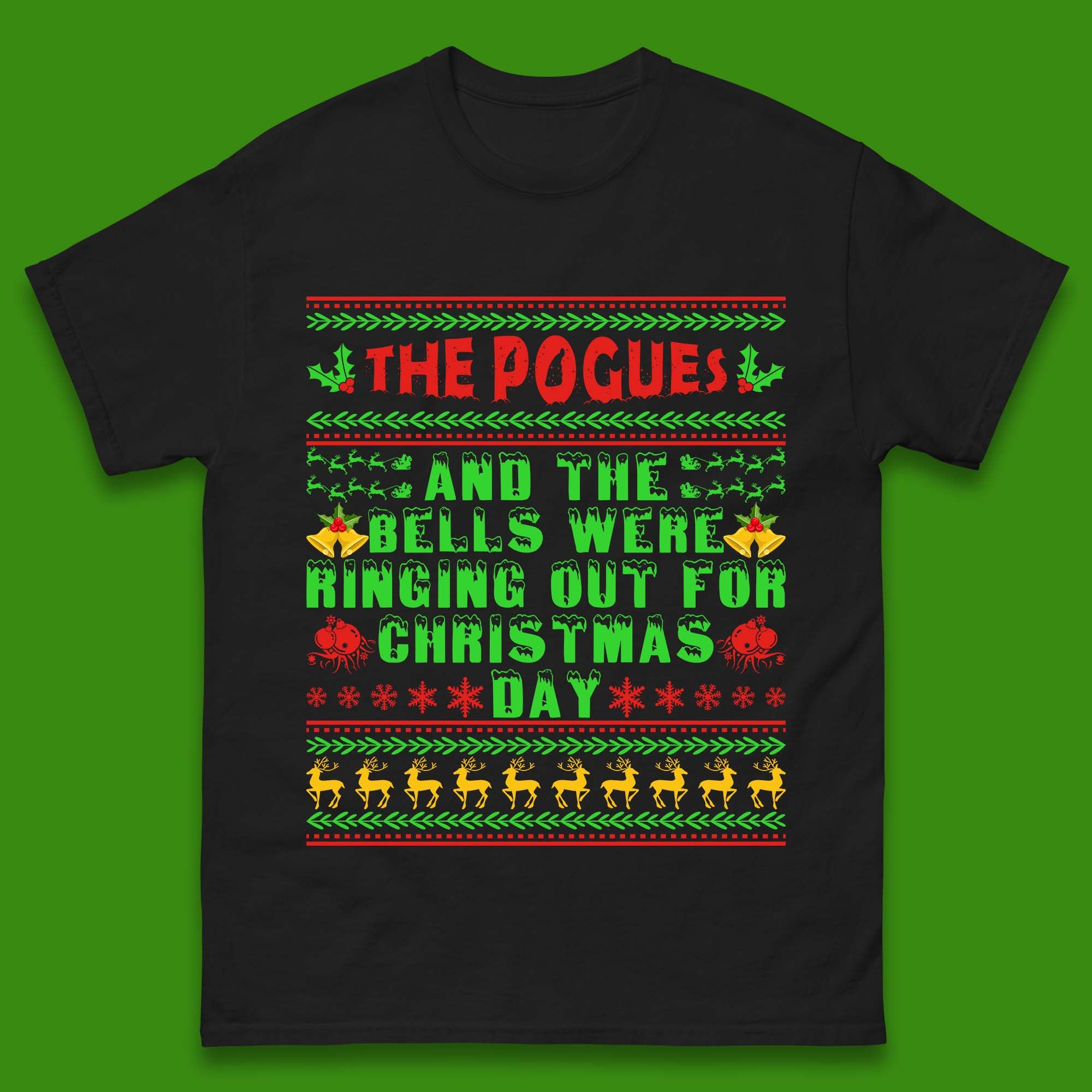The Pogues Christmas Day Mens T-Shirt Womens Tops Tees L
